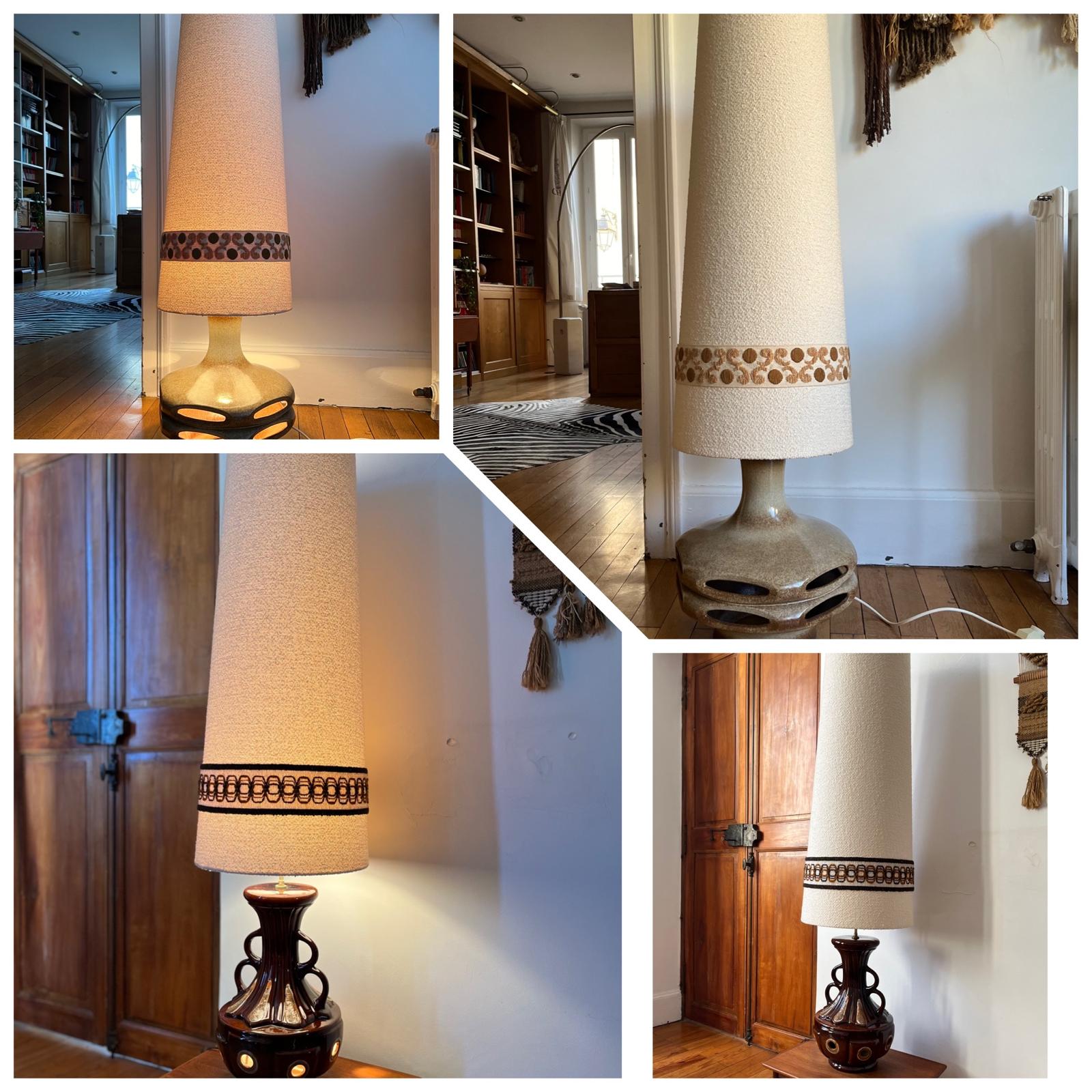Montage de rénovation d'un abat-jour avec conservation de la structure et du galon d'origine